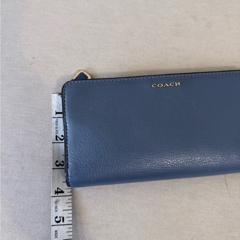 Coach Sky Blue Leather Wallet